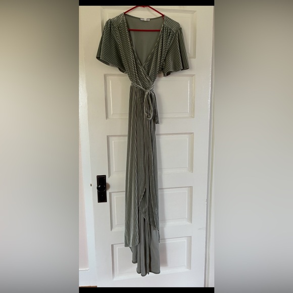 Baltic Born Dresses & Skirts - Baltic Born Asymmetrical Green Striped Dress